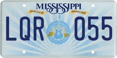 MS license plate LQR055