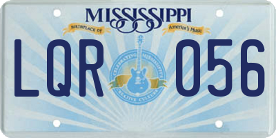 MS license plate LQR056