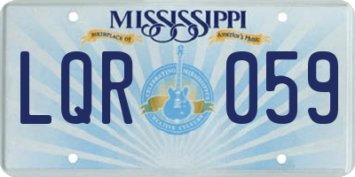 MS license plate LQR059