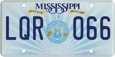MS license plate LQR066