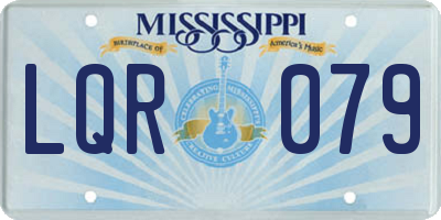 MS license plate LQR079