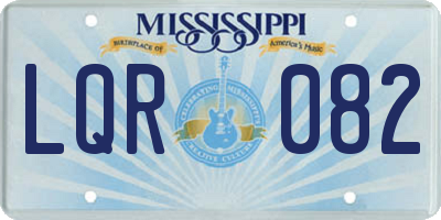 MS license plate LQR082