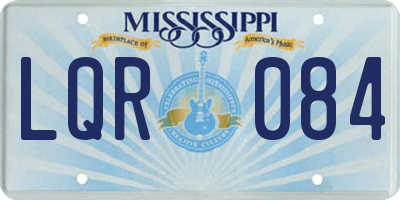 MS license plate LQR084