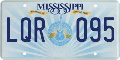 MS license plate LQR095