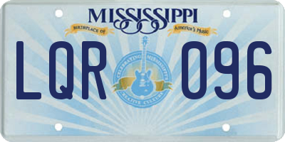 MS license plate LQR096