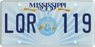MS license plate LQR119