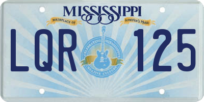 MS license plate LQR125