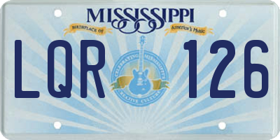 MS license plate LQR126