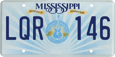 MS license plate LQR146