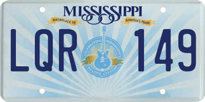 MS license plate LQR149