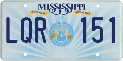MS license plate LQR151