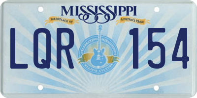 MS license plate LQR154