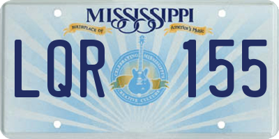 MS license plate LQR155