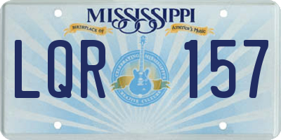 MS license plate LQR157