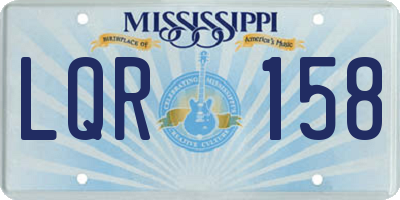 MS license plate LQR158