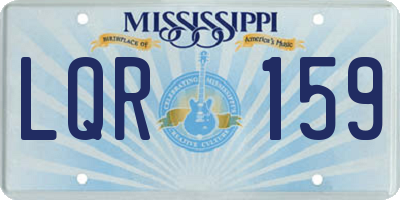 MS license plate LQR159