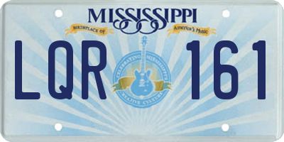 MS license plate LQR161