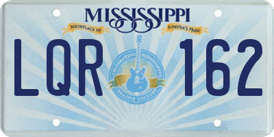 MS license plate LQR162