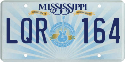 MS license plate LQR164