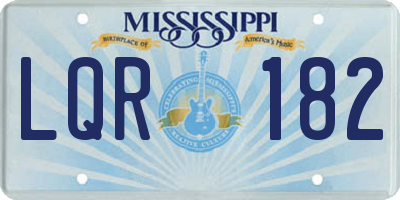 MS license plate LQR182