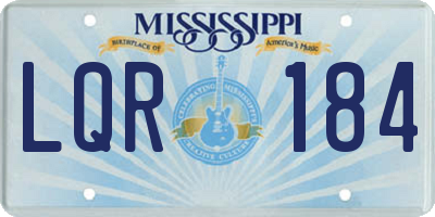 MS license plate LQR184