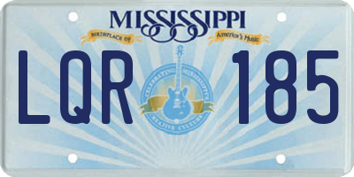 MS license plate LQR185