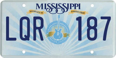 MS license plate LQR187