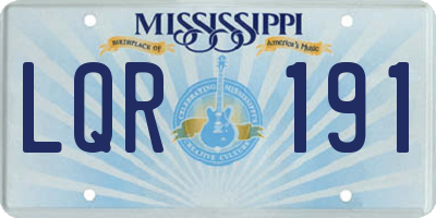 MS license plate LQR191