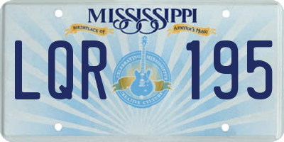MS license plate LQR195
