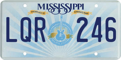 MS license plate LQR246