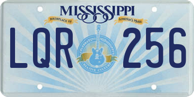 MS license plate LQR256