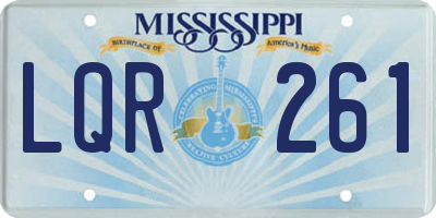 MS license plate LQR261