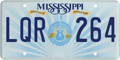 MS license plate LQR264