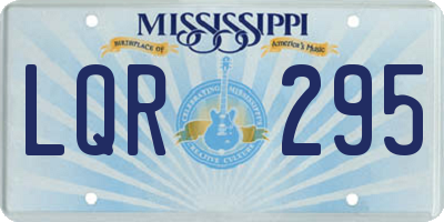 MS license plate LQR295