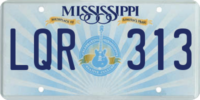 MS license plate LQR313