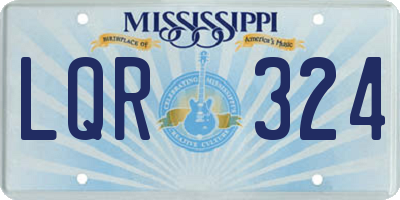 MS license plate LQR324