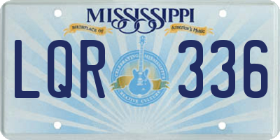 MS license plate LQR336