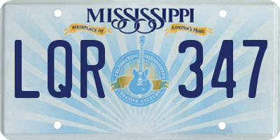 MS license plate LQR347