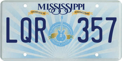 MS license plate LQR357
