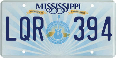 MS license plate LQR394