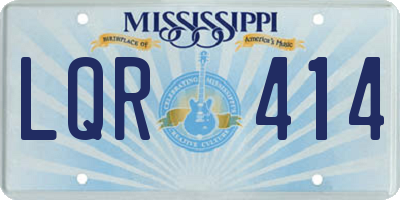 MS license plate LQR414