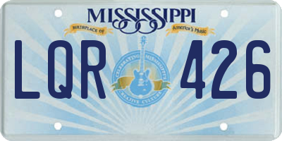MS license plate LQR426
