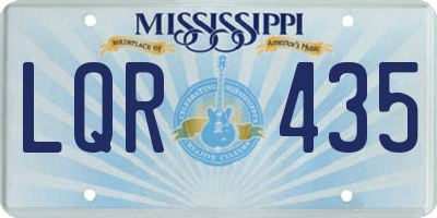 MS license plate LQR435