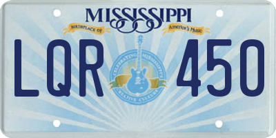 MS license plate LQR450