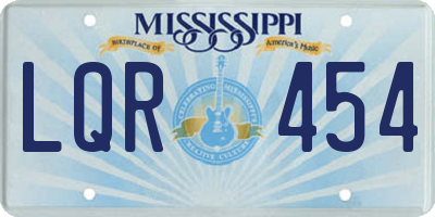MS license plate LQR454