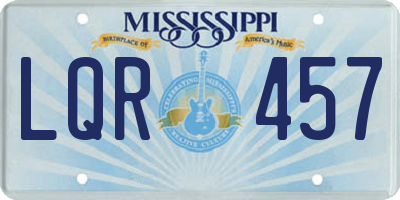 MS license plate LQR457
