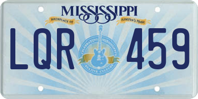 MS license plate LQR459