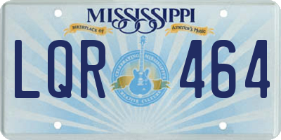 MS license plate LQR464