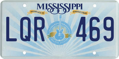 MS license plate LQR469