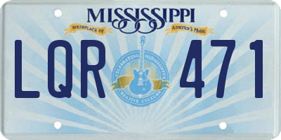 MS license plate LQR471